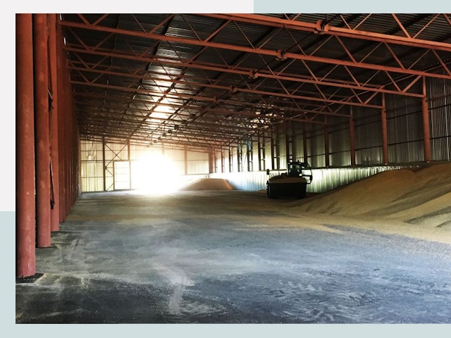 Строительство зернохранилищ в Дивногорске