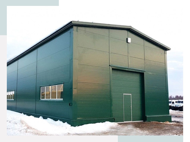 Двускатные ангары в Дивногорске