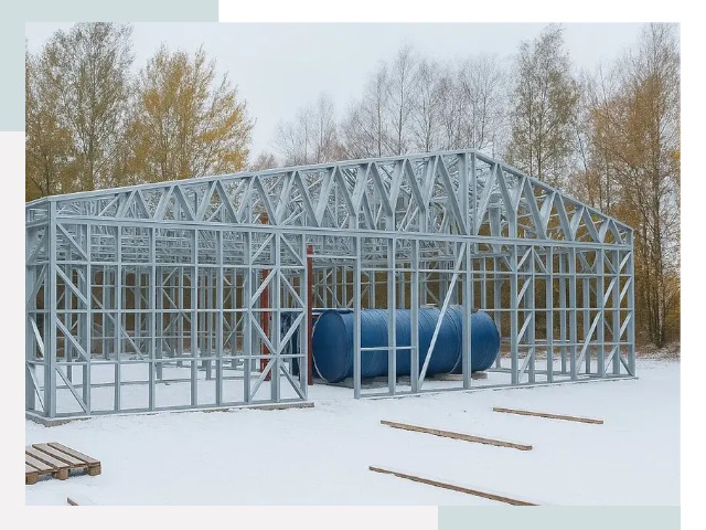 Металлические ангары в Дивногорске